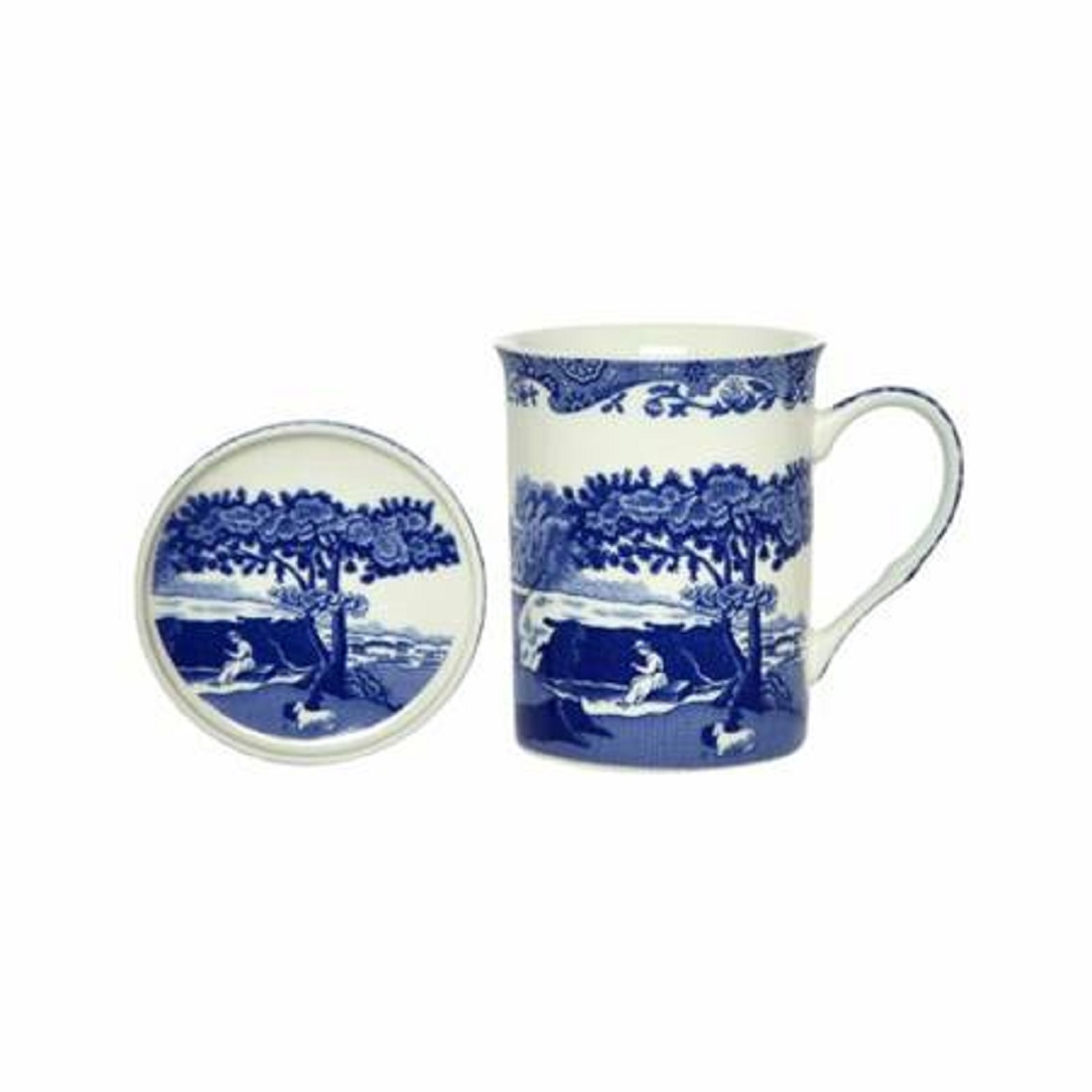 Blue Italian Mug & Coaster Set image number null
